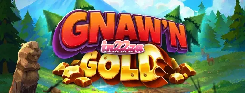 Tampilan visual slot Gnaw’n Gold dengan tema alam dan berang-berang